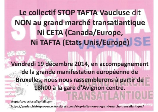 Rassemblement du 19 décembre 2014 à Avignon centre